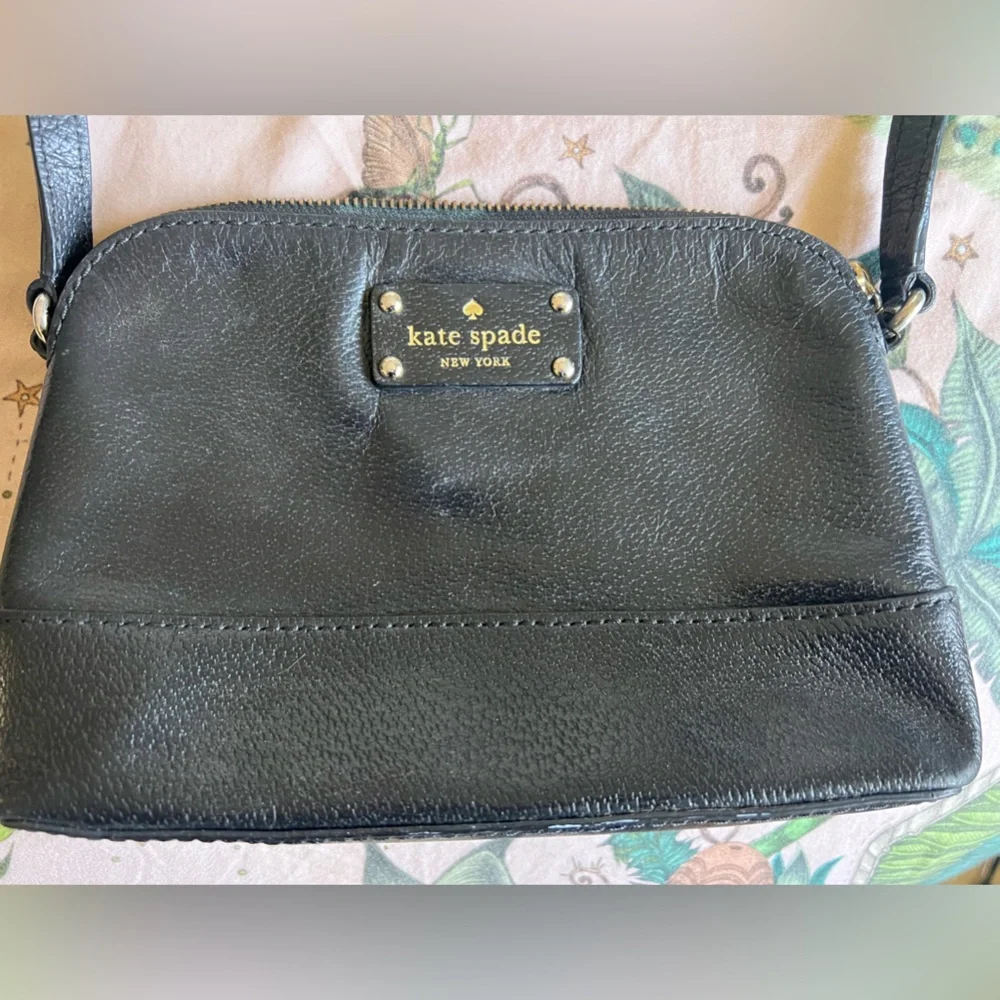 Kate Spade black leather cross body bag - Picture 2 of 5